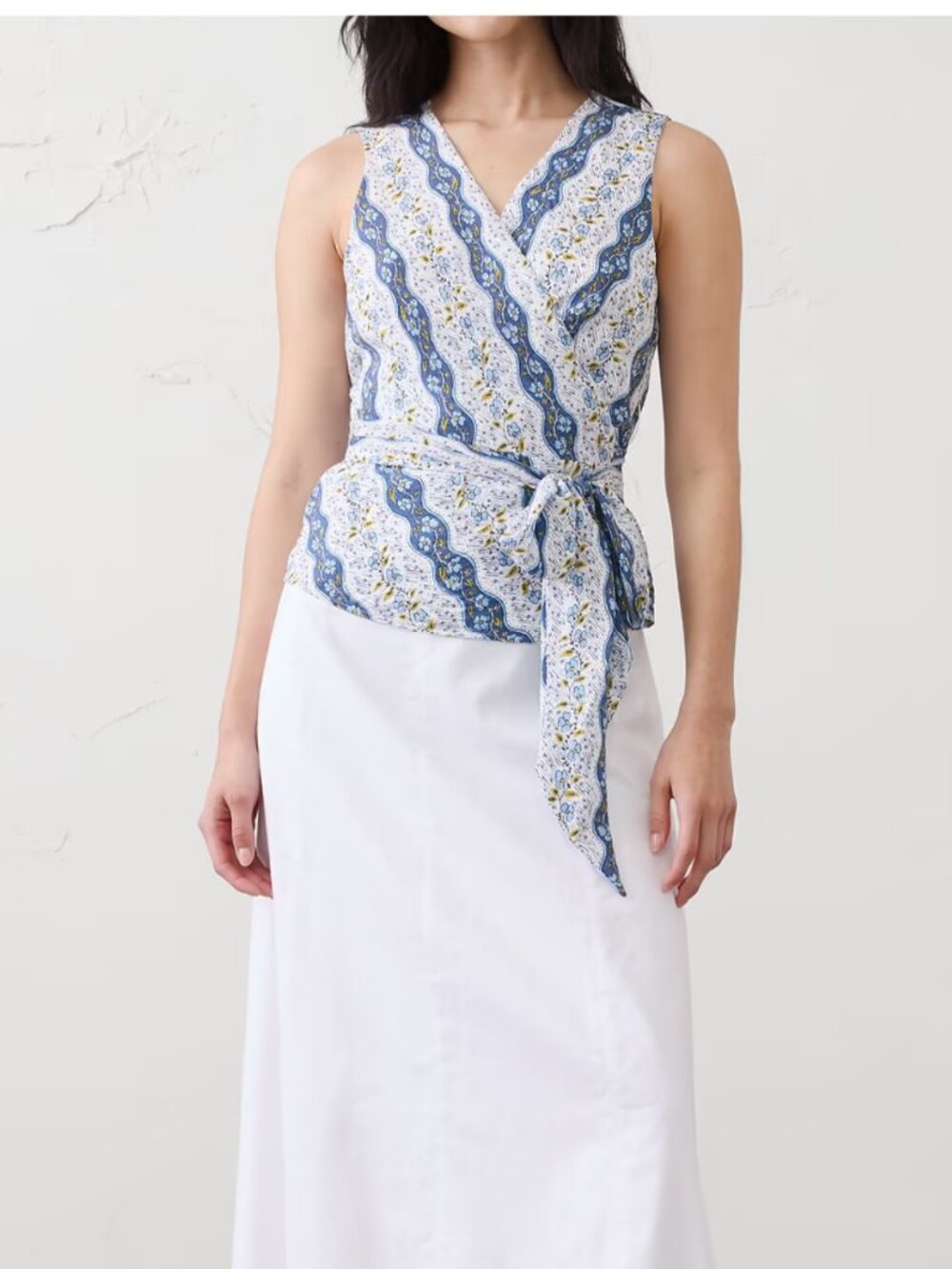 Banna Republic Wrapped V-Neck Top